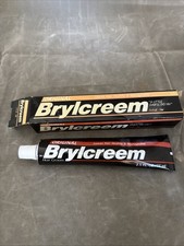 Vintage Brylcreem Hair Cream Original Tube & Black Red 2.5 Oz