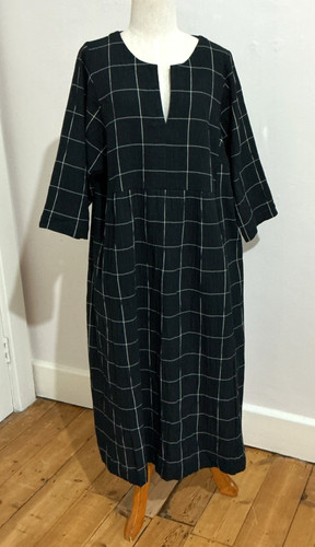 Toast check dress black - dress,