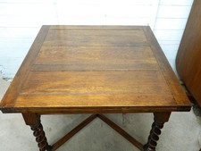 Solid Oak Barley Twist Table