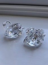 Pair of Swarovski Crystal Swan