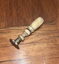 Antique Bone Handle Wax Seal Letter G 