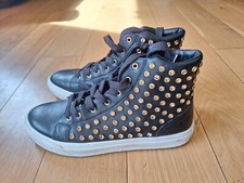 zara men black high-top with gold diamante used size 9.5