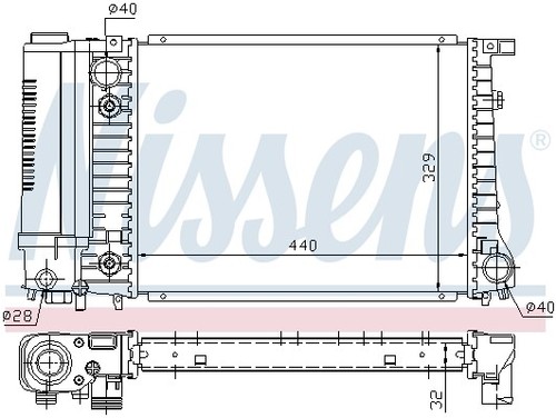 Radiator engine cooling - radiator,, for