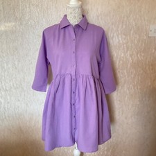 Lilac cotton baby doll style dress by Esmee size 8 8+