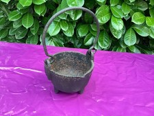Vintage Cast Iron Smelting Pot Planter Garden Cooking Cauldron Heavy Old Plant 