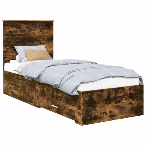 Bed frame with headboard - with,