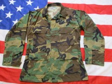 Tru Spec USA american us 1981 WOODLAND camo camouflage BDU CARGO JACKET coat m-L
