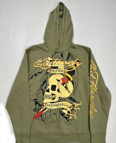 Hardy green hoodie with - ed,