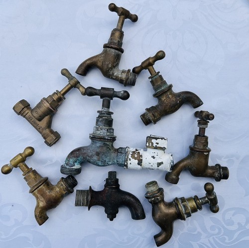 Vintage brass garden - garden, taps