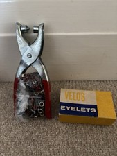 Vintage Eyelet Punch With Velo Brass Eyelets Plus Others