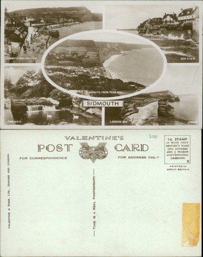 Sidmouth real photo views - real, rp