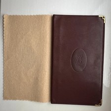 Must de Cartier Burgandy Leather Document Wallet Card Holder Exc Vintage Cond