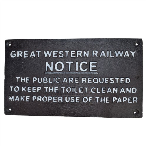 Great western notice toilet - western,