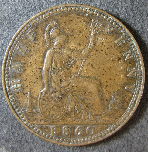 Great britain 1860 half - great,