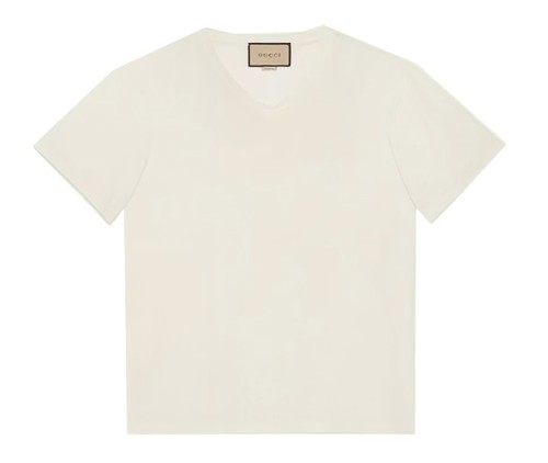 Gucci neck shirt - v-neck, white