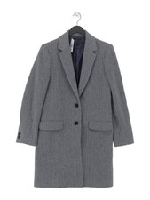 Jigsaw Women's Coat UK 8 Blue Wool