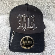 HOODRICH OG HR Embroidered Logo SNAPBACK Adjustable Hat Black MENS Rare NWT