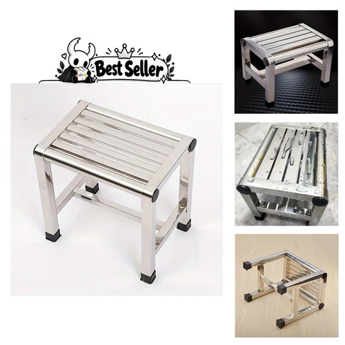Stainless steel step stool - stainless,