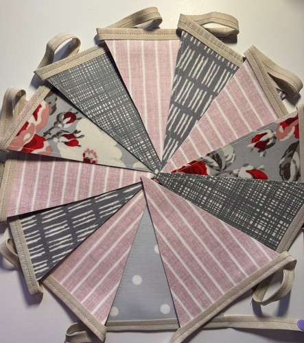 Handmade oilcloth bunting - handmade,