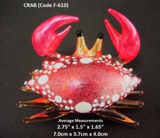 Glass CRAB Exquisite Glittered
