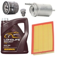 SERVICE KIT FOR VW POLO TWIST 1.4 PETROL MK4 (9N) NEW FUEL AIR OIL & MANNOL 5LTR