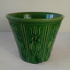 Antique green majolica art - antique,