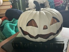 White Ceramic Light Up Pumpkin Tkmaxx 2024