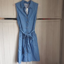 TU Denim Dress Sz 8 Tie Belt