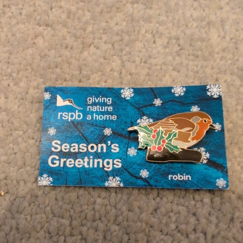 Rspb christmas robin pin - christmas,