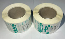 2 x Safety Pat Test Label Rolls WM12-250 & WM1-500 Appliance and Cable Wraps
