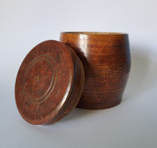 Georgian treen cherry wood pot