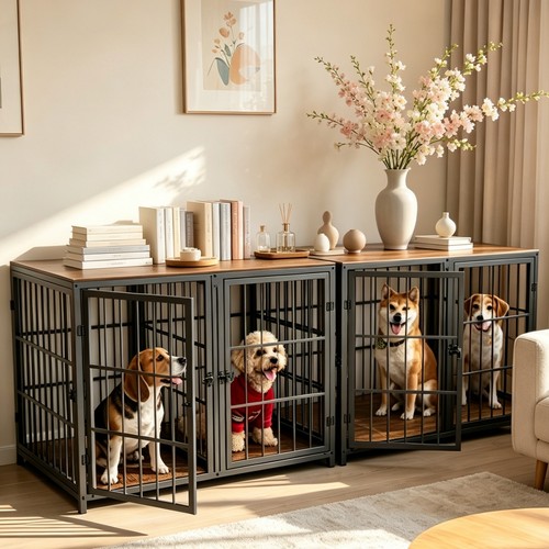 Heavy duty double dog - duty, crate