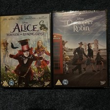 Disneys Alice Through The Looking Glass & Christopher Robin (new) Dvds
