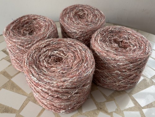 375g slub pink white mix - , 4ply