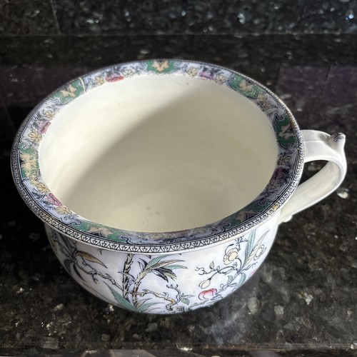 Vintage floral ceramic chamber - vintage,