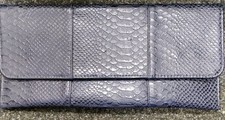 Dark Blue Clutch “crocodile