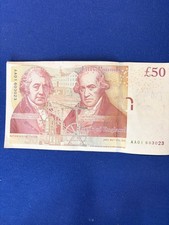 £50 FIFTY POUND NOTE Chris Salmon Boulton-James Watt Serial No AA01 603023