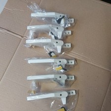  Cockspur Locking Window Handles x 6 13mm  Left hand White inc key & caps
