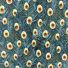 Peacock feather cotton fabric