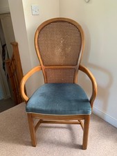 wood and cane dining chairs set of 6