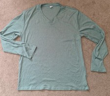 Men's green ribbed long sleeved top XXL 2XL chest 46" new without tags