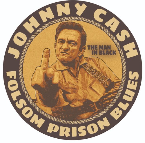 Johnny cash sticker folsom - cash,