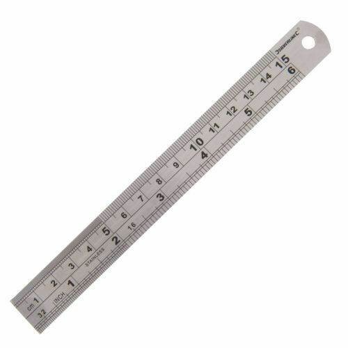 Silverline steel rule - steel,