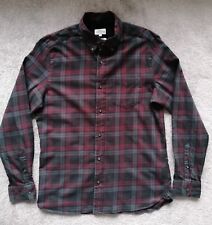 NEXT Black/Burgandy/Grey Long Sleeve Checked Shirt - Medium - Good Condition
