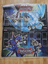 Yugioh Official Double Play Mat Blue Eyes White Dragon Dark Magician