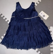 Couture princess Baby Royal Blue Dress With Sparkles, Size 24 Months, Brand New