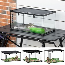 Reptile Terrarium Breeding Tank for Lizards, Horned Frogs, Snakes, Black