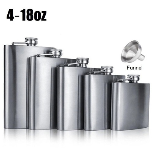 18oz stainless steel hip - 4-18oz,