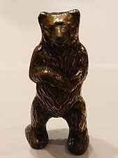 Antique Heavy Cast Brass Bear