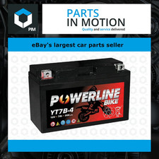 YT7B-4 Powerline Motorcycle Battery 12V 7Ah YT7B4